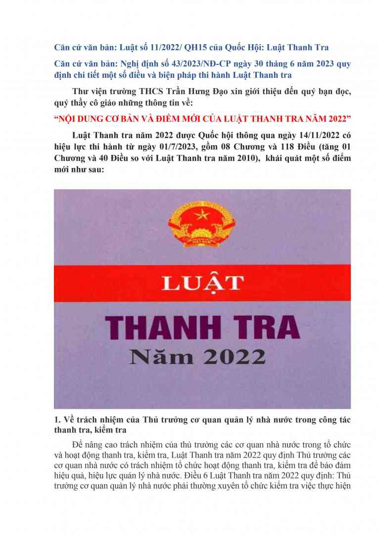 T09.2023_Những Đổi Mới Về Luật Thanh Tra 2022 - 0001